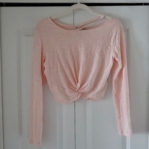 Express Long Sleeve Shirts - White & Dusty Pink (Size Small)